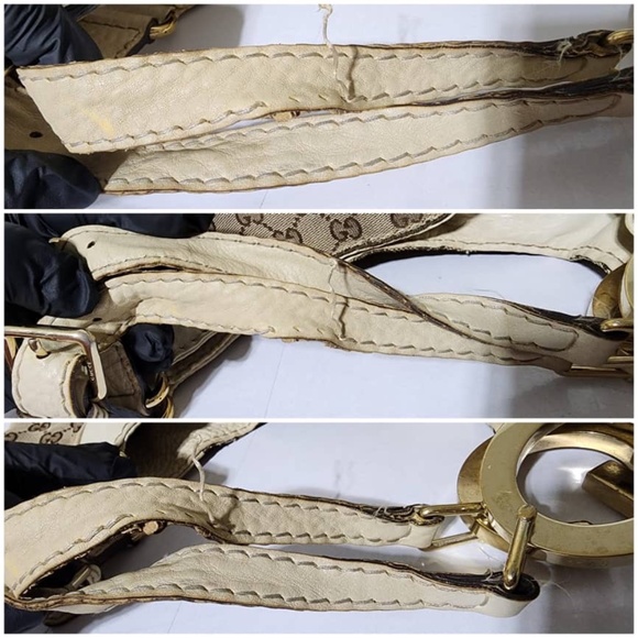 Authentic Gucci GG Canvas Charlotte Hobo Bag Beige/Cream - Picture 14 of 16